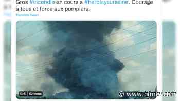 Val-d'Oise: l'incendie de Herblay-sur-Seine "maîtrisé" - BFMTV