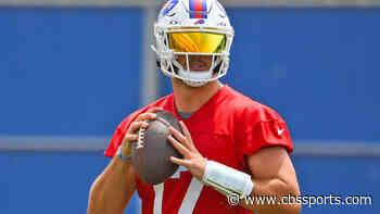 LOOK: Josh Allen involved in Bills training camp fight after being bumped by defensive lineman