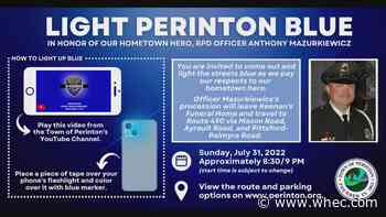 Light Perinton Blue to honor Officer Mazurkiewicz on Sunday