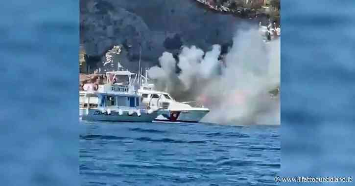 Yacht a fuoco a Ponza: occupanti si buttano in mare. Nessun ferito