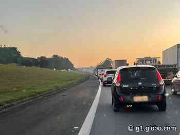 Engavetamento entre carretas e caminhão provoca lentidão em rodovia de Mairinque - Globo.com