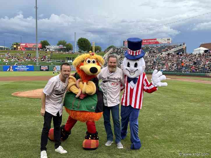 Bryan Cranston, Aaron Paul bring record crowd to Isotopes Park