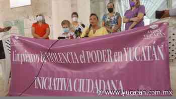 En Merida, activistas protestan contra consejero: “Ni un violento más en un cargo público" - El Diario de Yucatán