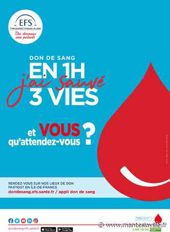 Don du sang le vendredi 22 juillet 2022 – Mantes la Ville – officiel - Mantes la Ville