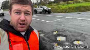 Pothole penis painter returns with rubber duck stunt as roadwork vigilante scene gains traction - New Zealand Herald