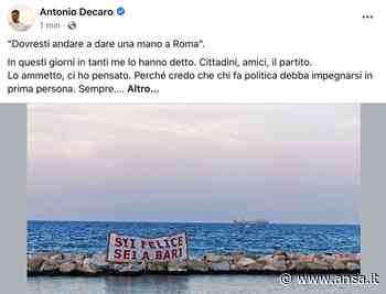 Sindaco Decaro non si candida, 'non tradisco Bari' - Agenzia ANSA
