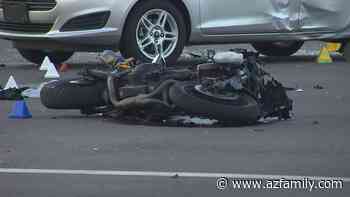 Motorcyclist dead after impaired red-light runner causes crash in Phoenix, police say - Arizona's Family