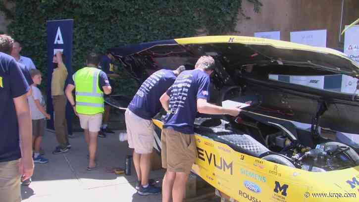 University of Michigan solar car team stops in Albuquerque