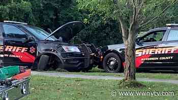 Police vehicle damaged after reported high-speed chase - WWNY