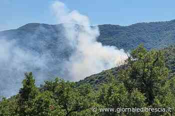 A fuoco i boschi di Vallio Terme, volontari antincendio all'opera - Giornale di Brescia