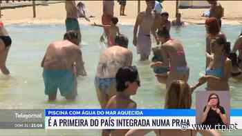 Vila Nova de Gaia tem piscina aquecida no meio do areal do Canidelo - Rádio e Televisão de Portugal