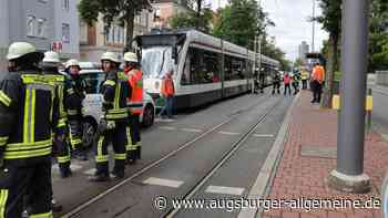 Straßenbahn in Göggingen stand nach Schaden an Oberleitung stundenlang still