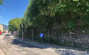 Luino, continua la messa in sicurezza del muro pericolante di via Creva - Luino Notizie