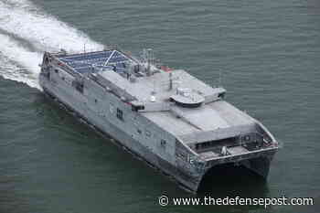 Modified US Navy Fast Transport Ship Undergoing Autonomous Function Trials - The Defense Post