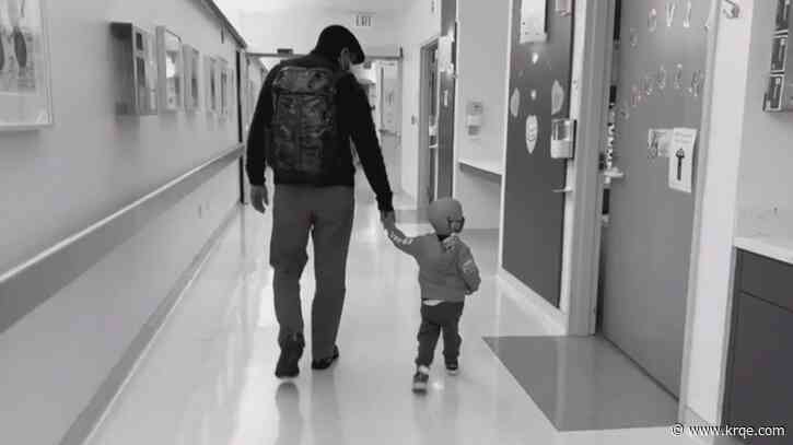 Father shaves head to support three-year-old battling rare cancer