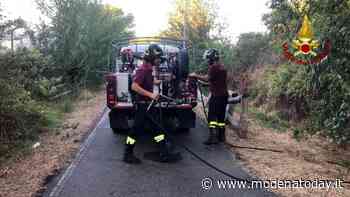 Bruciano sterpaglie, vasto incendio domato dai pompieri a Vignola - ModenaToday