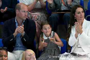 William, Kate and Charlotte begin Commonwealth Games day at the swimming - Ealing Times