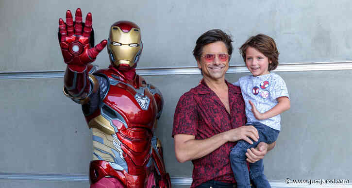 John Stamos Has Some Fun at Disneyland with Son Billy!