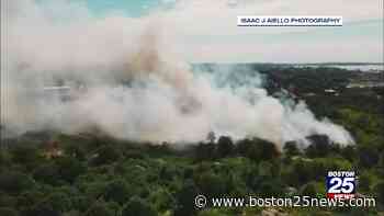 Large brush fire burns through 9 acres in Gloucester - Boston 25 News