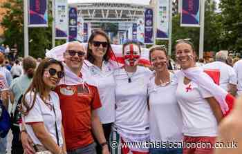 Pictures show England fans celebrating Lioness' victory in Wembley