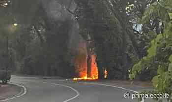 Incendio al Lavello: fiamme divampate in riva all'Adda - Prima Lecco