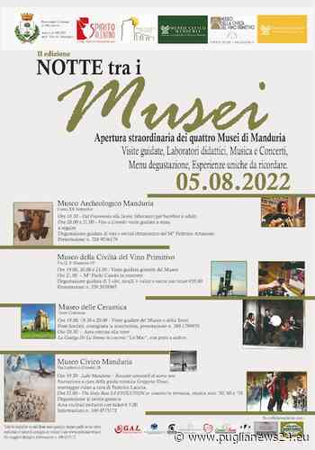 Manduria, “Notte tra i Musei”: il 5 agosto la seconda edizione - Puglia News 24