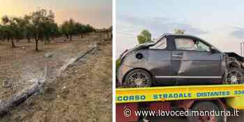 Con l'auto fuori strada sulla Francavilla-Manduria, due giovani manduriani all'ospedale - La Voce di Manduria