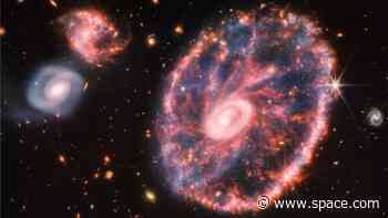 Stunning James Webb Space Telescope image shows stars forming in strange wheel-shaped galaxy