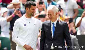 John McEnroe leaps to Novak Djokovic defence after 'outrageous' scenes - 'Deserves love' - Express