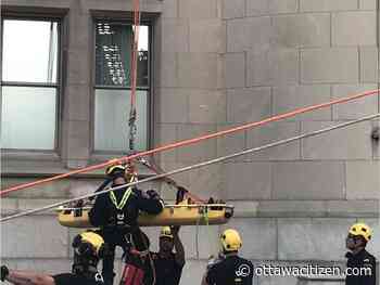 Ottawa Fire Services rope team rescues person stuck in 'trench' near Château Laurier