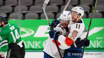 Flames' Jonathan Huberdeau, MacKenzie Weegar open to signing long-term in Calgary - Yahoo News