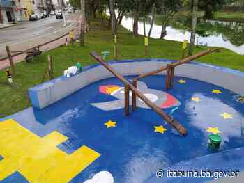 Parque Infantil da Beira-Rio em Itabuna ganha desenhos artísticos. - Prefeitura de Itabuna