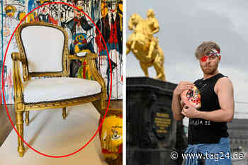 Dresden: Herrschaftliche City-Aktion - Wer hat dem Wettiner-Künstler seinen goldenen Stuhl geklaut? - TAG24