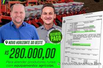 Deputado Cirone Deiró destina recursos para atender produtores rurais de Novo Horizonte - Rondônia Dinâmica