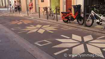 Lyon : de la peinture rue du Mail pour faire lever le pied aux automobilistes - Lyon Mag