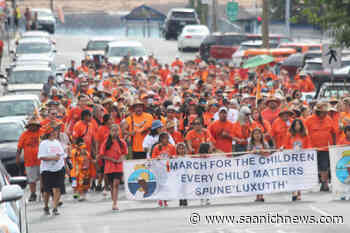 Hundreds gather for Island First Nation’s March For The Children - Saanich News