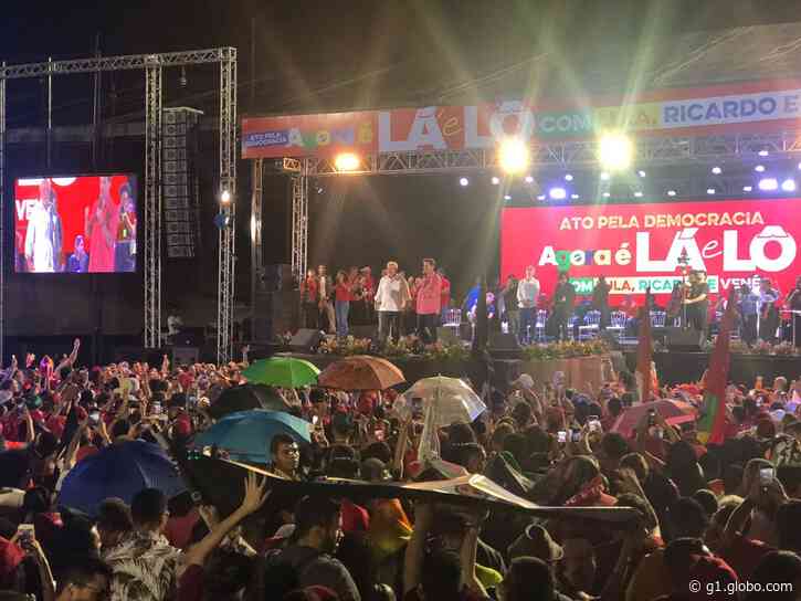 Lula participa de ato político no Parque do Povo, em Campina Grande - Globo