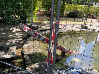 Wippe auf dem Wasserspielplatz gesperrt