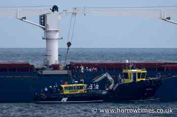 Cargo ship carrying Ukrainian grain checked by inspectors - Harrow Times