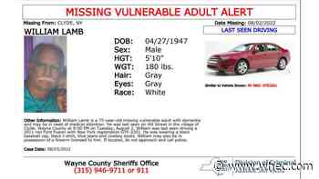 Missing vulnerable adult alert issued for man last seen in Village of Clyde