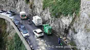Positano, massima attenzione per la circolazione: manto stradale scivoloso in zona Liparlati - Positanonews - Positanonews