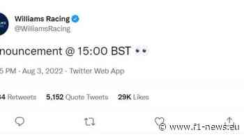 Formula 1 | Williams, annuncio alle ore 15: il messaggio misterioso - F1-News.eu