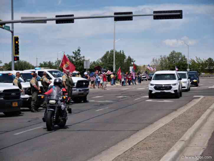 Law enforcement line streets to honor one of the last Code Talkers