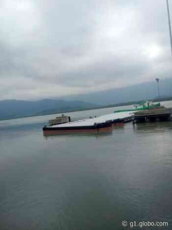 Instalação do novo flutuante na travessia entre Guarujá e Bertioga depende da liberação da Marinha - g1.globo.com