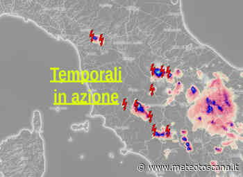 CELLE TEMPORALESCHE SU AREZZO, MONTEPULCIANO E MONTALCINO IN ATTESA DEL PICCO CALDO IN ARRIVO - METEO - Meteo Toscana