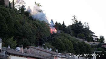 Fiamme e fumo, ancora paura a Bertinoro: incendio ai piedi della Rocca, nessun ferito - ForlìToday