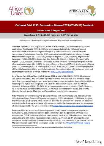 Outbreak Brief 133: Coronavirus Disease 2019 (COVID-19) Pandemic – Africa CDC - africacdc.org