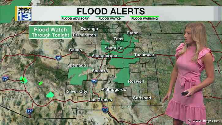 Cloudy and stormy, flood watch with evening storms
