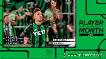 Austin FC star Sebastián Driussi named July Player of the Month | MLSSoccer.com - MLSsoccer.com