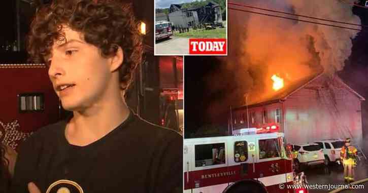 One Teen's Quick Thinking and a Trampoline Save Residents Trapped in Burning Building